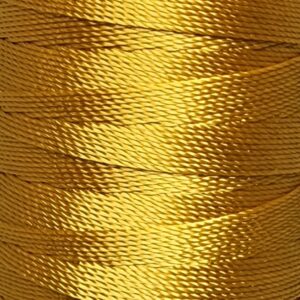 [ミシン対応/Z撚り糸] CRAFT polyester thread  0.40mm /110M巻   208-Gold